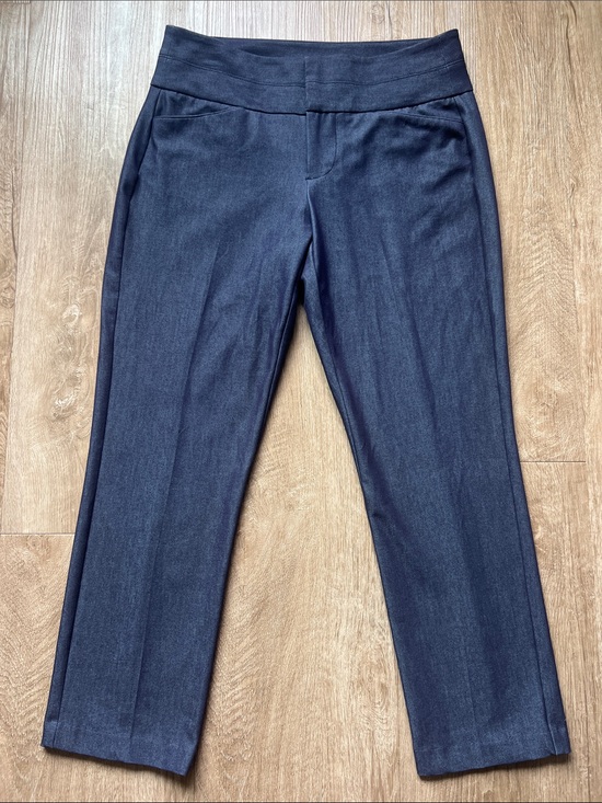Elle Pants - ELLE Women’s Blue High Waist Stretch Ankle Trousers Size 4